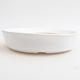 Ceramic bonsai bowl 18 x 13 x 4 cm, white color - 1/4