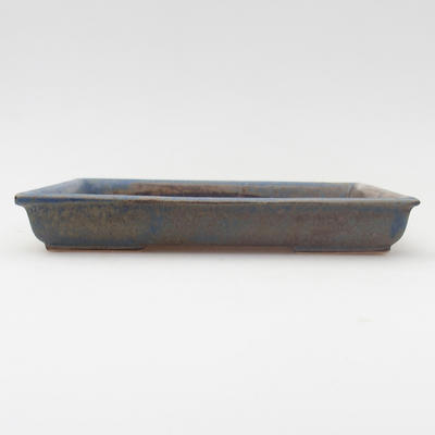 Ceramic bonsai bowl 15 x 13 x 2 cm, color blue - 1