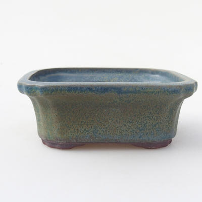 Ceramic bonsai bowl 11 x 9 x 4 cm, color blue - 1