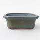 Ceramic bonsai bowl 11 x 9 x 4 cm, color blue - 1/4