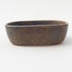 Ceramic bonsai bowl 13 x 8,5 x 4 cm, color brown - 1/4