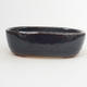 Ceramic bonsai bowl 12.5 x 8 x 3.5 cm, blue-black color - 1/4