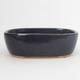 Ceramic bonsai bowl 12.5 x 8.5 x 3.5 cm, blue-black color - 1/4