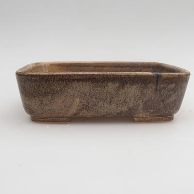 Ceramic bonsai bowl 15,5 x 12 x 4 cm, brown color - 1