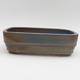 Ceramic bonsai bowl 24 x 18 x 7 cm, brown-blue color - 1/4