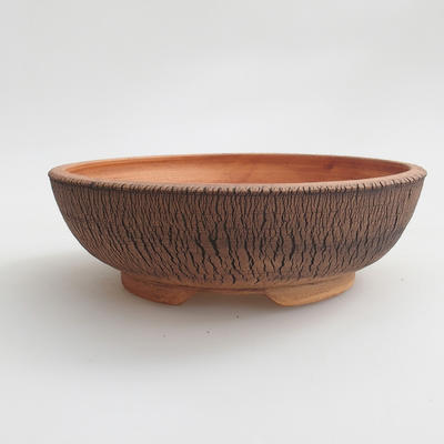Ceramic bonsai bowl 18 x 18 x 5,5 cm, color brown - 1