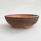 Ceramic bonsai bowl 18 x 18 x 5,5 cm, color brown - 1/4