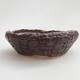 Ceramic bonsai bowl 16 x 16 x 5 cm, brown color - 1/4