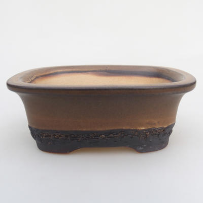 Ceramic bonsai bowl 12 x 9 x 5 cm, color brown - 1