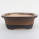 Ceramic bonsai bowl 12 x 9 x 5 cm, color brown - 1/3