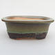 Ceramic bonsai bowl 12 x 9 x 5 cm, color green - 1/3