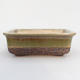 Ceramic bonsai bowl 17 x 12 x 6 cm, color green - 1/3