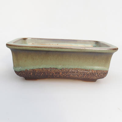 Ceramic bonsai bowl 17 x 12 x 6 cm, color green - 1
