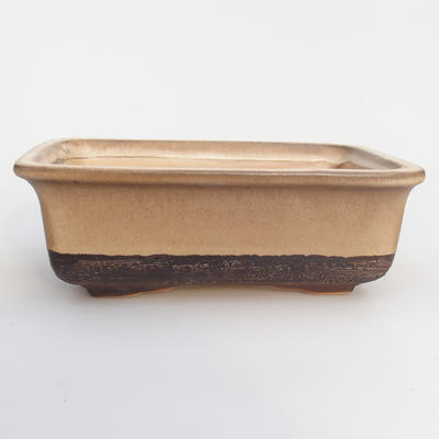Ceramic bonsai bowl 17 x 12 x 6 cm, color brown - 1