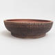 Ceramic bonsai bowl 23,5 x 23,5 x 6,5 cm, color brown - 1/4