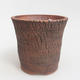 Ceramic bonsai bowl 13,5 x 13,5 x 13 cm, brown-green color - 1/4