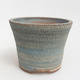 Ceramic bonsai bowl 14,5 x 14,5 x 11 cm, brown-blue color - 1/4