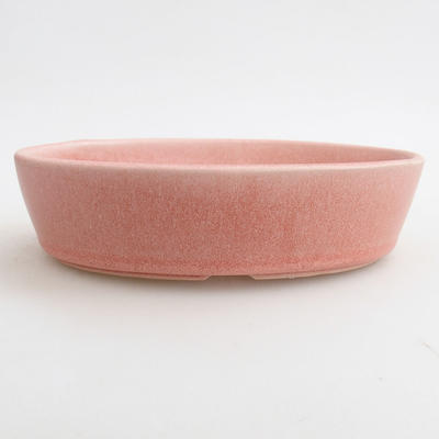 Ceramic bonsai bowl 16 x 11 x 4 cm, color pink - 1