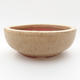 Ceramic bonsai bowl - 11 x 11 x 4 cm, color beige - 1/3
