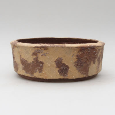 Ceramic bonsai bowl 16 x 16 x 5,5 cm, brown-green color - 1
