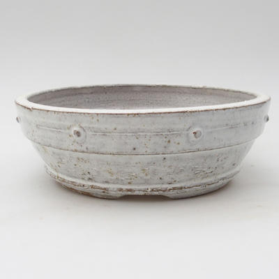 Ceramic bonsai bowl 17 x 17 x 5,5 cm, white color - 1
