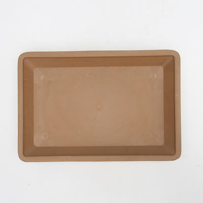 Bonsai saucer plastic PP-2 - coffee 21.5 x 14.5 x 2 cm