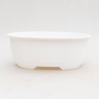 Bonsai bowl plastic MP-4 oval white 16 x 12.5 x 6 cm - 1