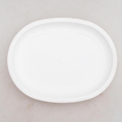 Bonsai saucer plastic PP-4 white 16 x 12.5 x 1.5 cm - 1