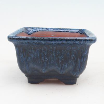 Bonsai bowl 12 x 12 x 7 cm, color blue - 1