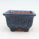 Bonsai bowl 12 x 12 x 7 cm, color blue - 1/6
