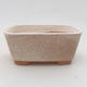 Ceramic bonsai bowl 13 x 10 x 5.5 cm, beige color - 1/4