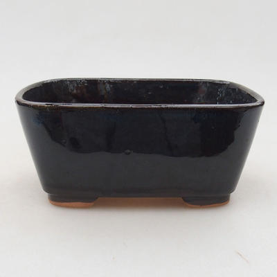 Ceramic bonsai bowl 13 x 10 x 5.5 cm, color blue - 1