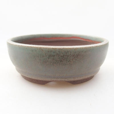 Ceramic bonsai bowl 9 x 9 x 3 cm, color green - 1