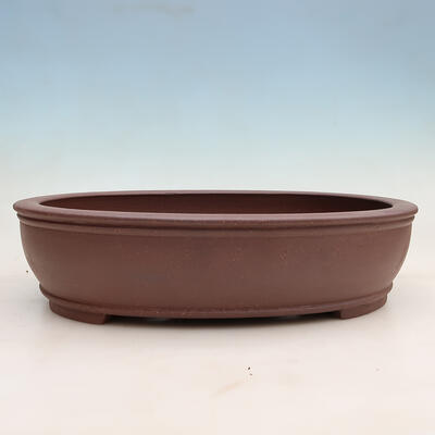 Bonsai bowl 41 x 32.5 x 10 cm, color brown - 1