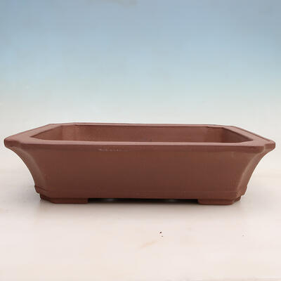 Bonsai bowl 37 x 29.5 x 9 cm, color brown - 1