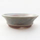 Ceramic bonsai bowl 9 x 9 x 3 cm, color green - 1/3