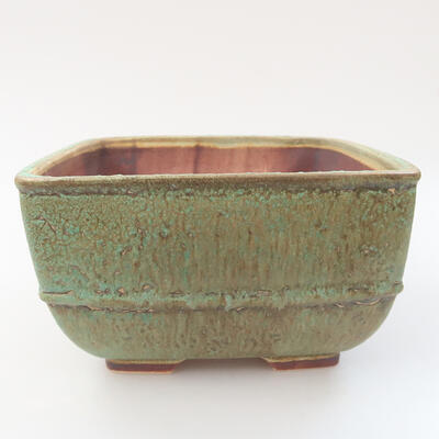 Ceramic bonsai bowl 17 x 16 x 9.5 cm, color green - 1