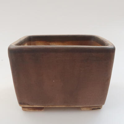 Ceramic bonsai bowl 9 x 9 x 5.5 cm, color brown - 1