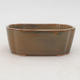 Ceramic bonsai bowl 12 x 9.5 x 4.5 cm, color gray-rusty - 1/3