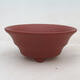 Bonsai bowl 10.5 x 10.5 x 4.5 cm, brick color - 1/3