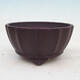 Bonsai bowl 19 x 19 x 9.5 cm, color brown-red - 1/3