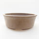 Ceramic bonsai bowl 14 x 14 x 5 cm, color brown - 1/3