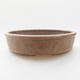 Ceramic bonsai bowl 17 x 17 x 4 cm, color brown - 1/3