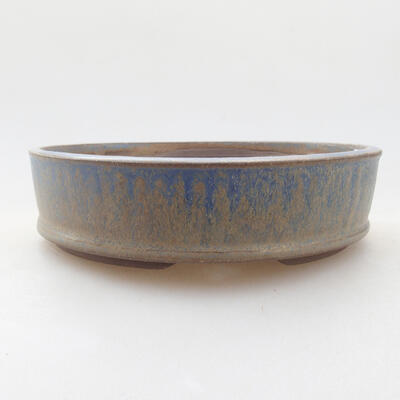 Ceramic bonsai bowl 13 x 13 x 3.5 cm, color blue - 1