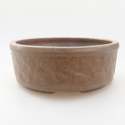 Ceramic bonsai bowl 15 x 15 x 5.5 cm, brown-blue color - 1