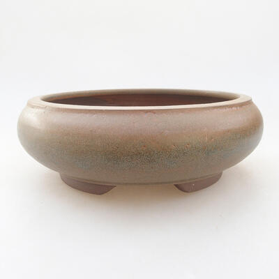 Ceramic bonsai bowl 16 x 16 x 5.5 cm, color brown-green - 1
