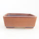 Ceramic bonsai bowl 9.5 x 8 x 3.5 cm, brown color - 1/3