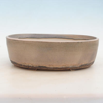Bonsai bowl 31 x 24 x 10 cm, gray-beige color - 1