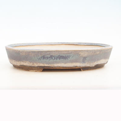 Bonsai bowl 32.5 x 24.5 x 6.5 cm, gray-blue color - 1
