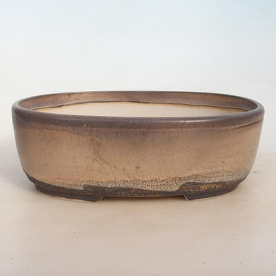 Bonsai bowl 27 x 19.5 x 9 cm, brown-beige color - 1
